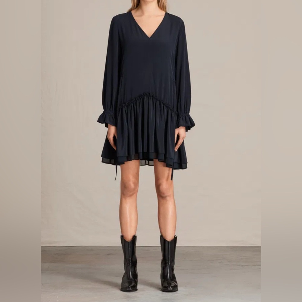 All Saints Midnight Long Sleeve Dress